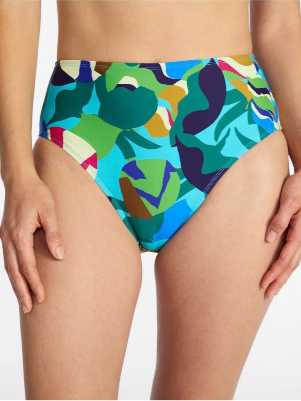 Abstract print bikini bottom